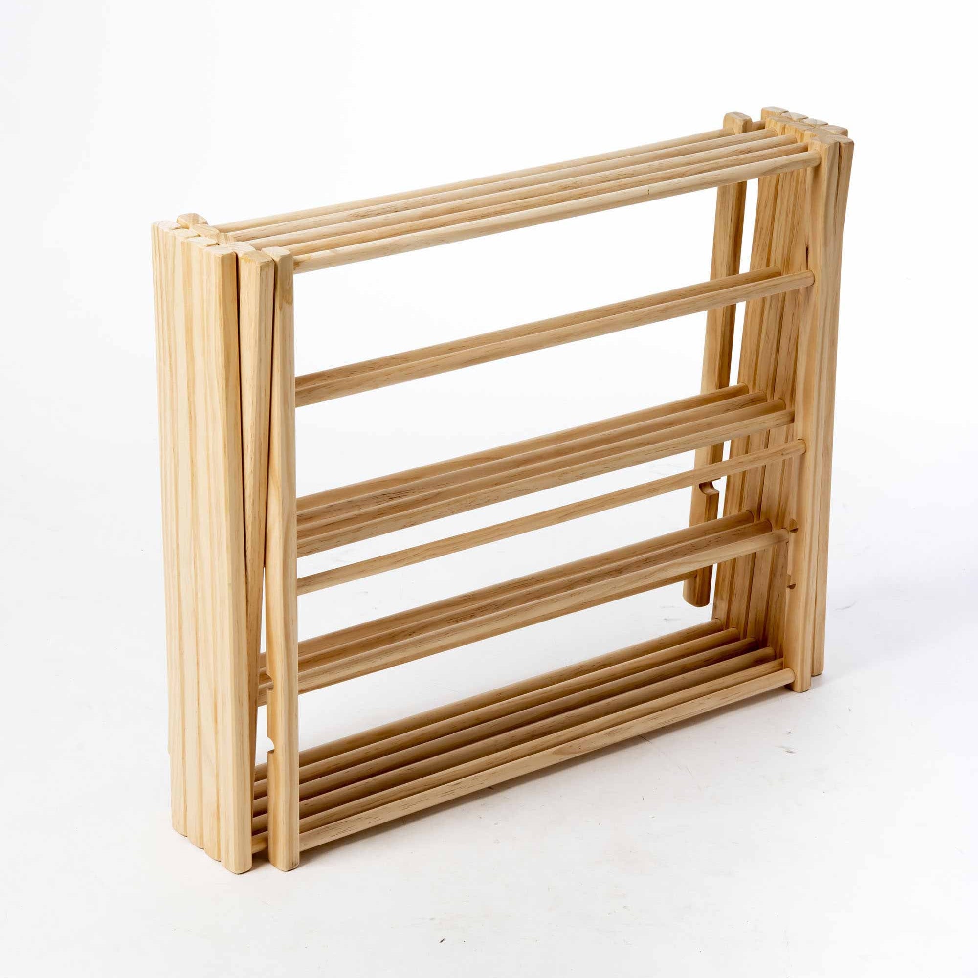 Wooden clothes airer on a white background. Victoria James Home Eco Deluxe Clothes Airer