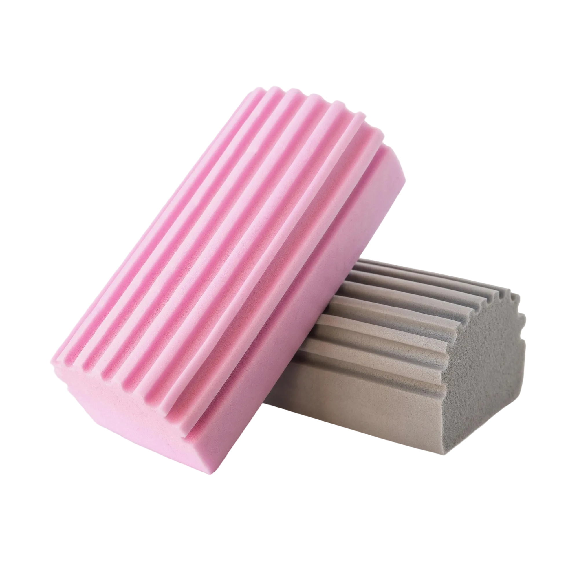 Pink and grey damp duster sponges on a white background. Simply Clean Damp Duster Sponges