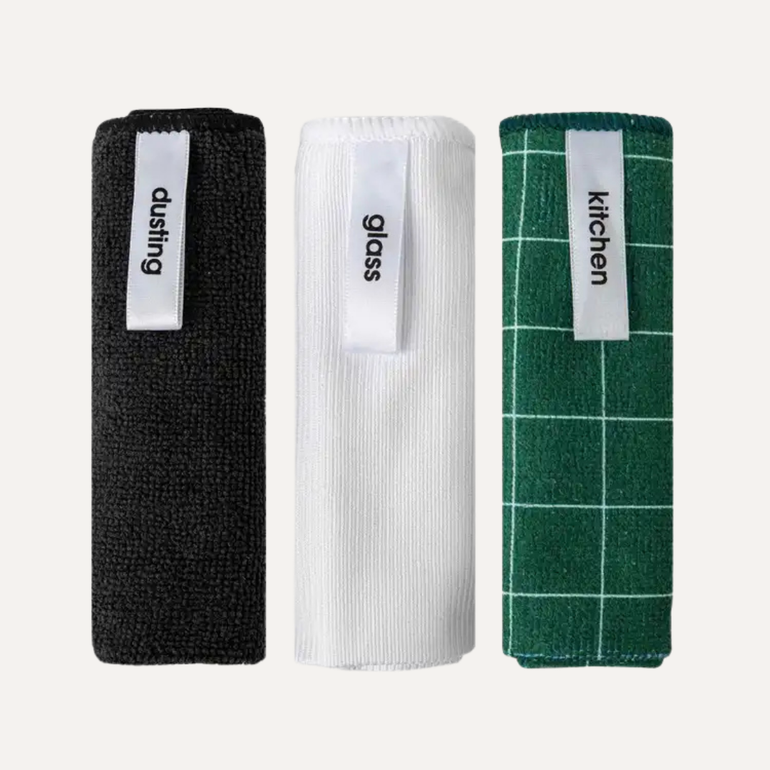Microfibre Labelled Cloths - 3 Pack